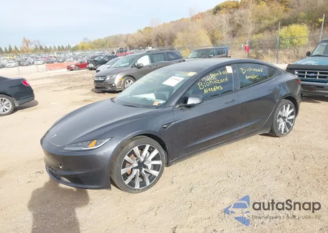 2024 Tesla Model 3 Long Range Dual Motor All-Wheel Drive from USA, damaged, VIN 5YJ3E1EB4RF758808